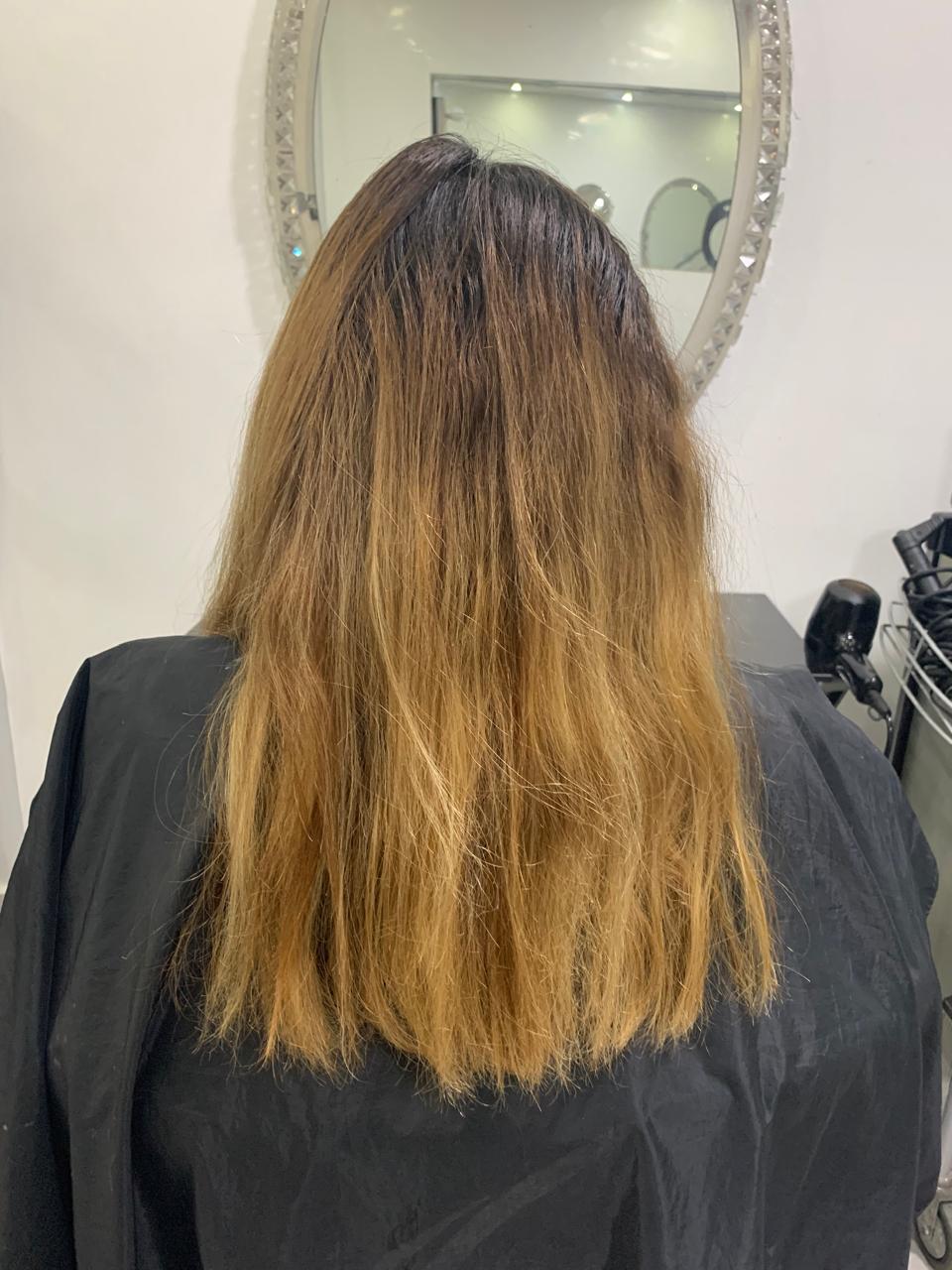 Transformation 8 : cheveux avant la prestation